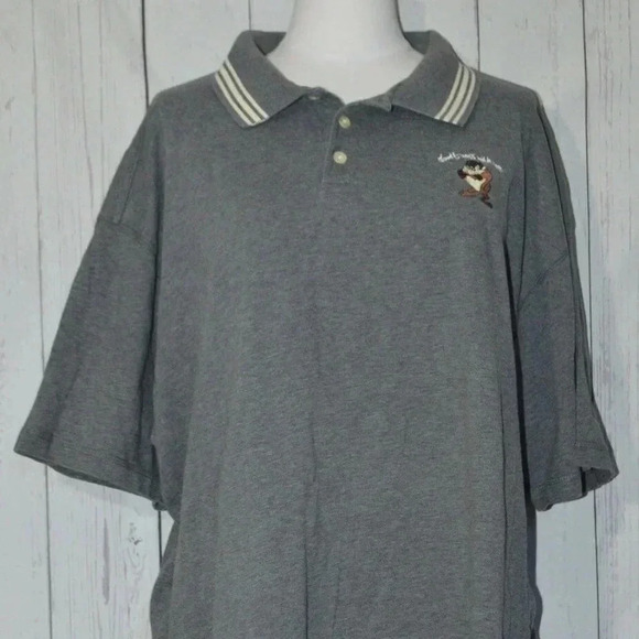 Warner Bros Studio Store Polo Taz Gray Large Taz - Picture 2 of 10
